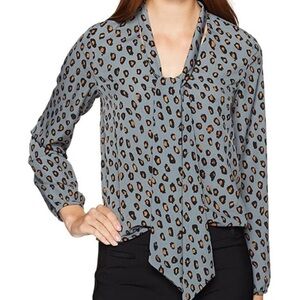 Cupcakes and Cashmeres Revolve Animal Print Blouse Size Medium